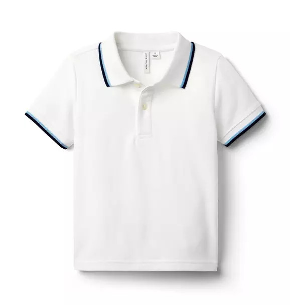 The Stripe Trim Polo | Janie and Jack