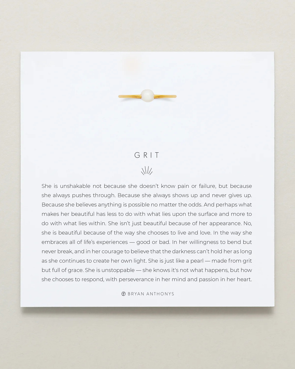 Grit Dainty Pearl Ring | Bryan Anthonys | Bryan Anthonys