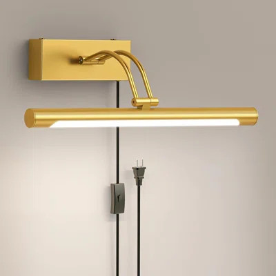 Mercer41 24 inch plug-in picture light in brushed gold