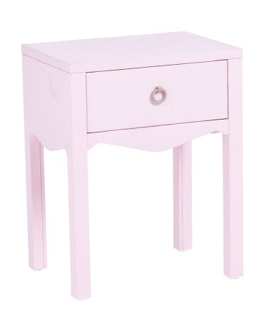 22.5X19 Linen Wrap Swoop Lillian Side Table | TJ Maxx
