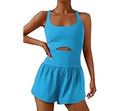 ReachMe Womens Running Onesie Workout Rompers One Piece Outfits Exercise Jumpsuits Gym Yoga Cloth... | Amazon (US)