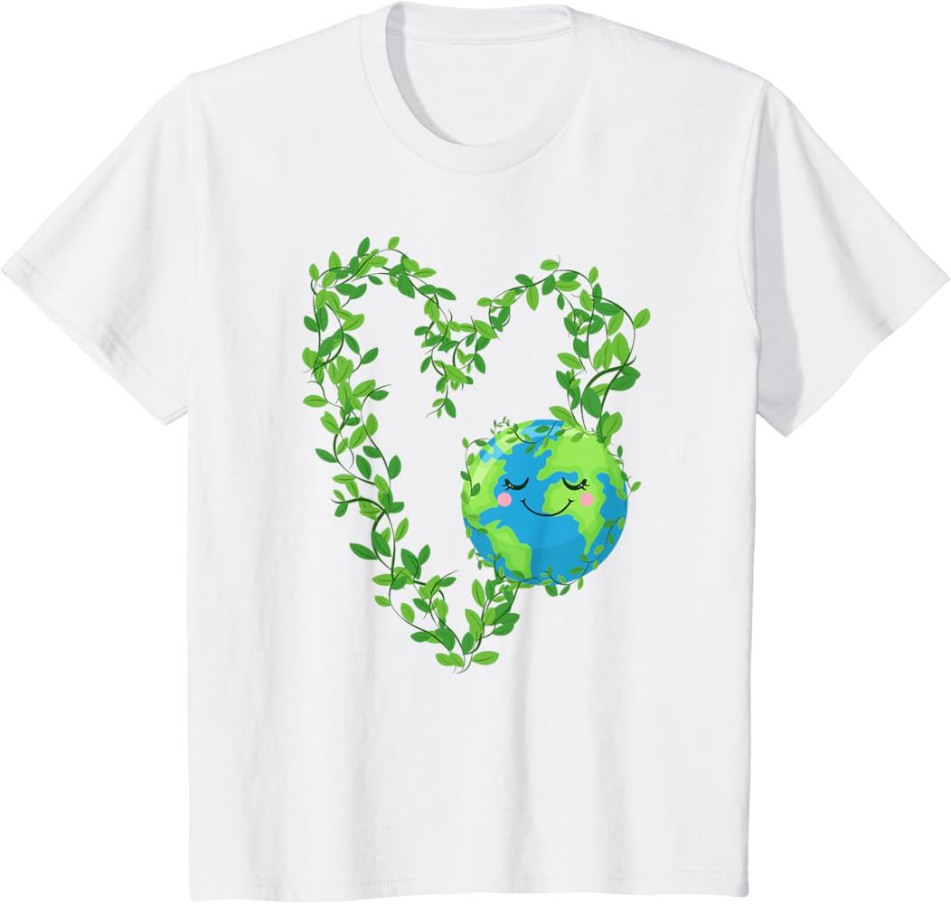 Earth Day 2024 Heart Earth Day Kids Boys Girl T-Shirt | Amazon (US)