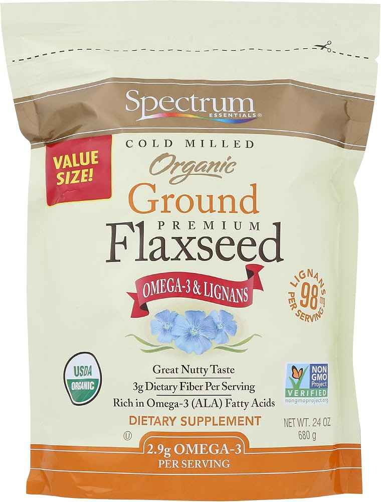 Spectrum Essentials Organic Ground Premium Flaxseed, 24 Oz | Amazon (US)