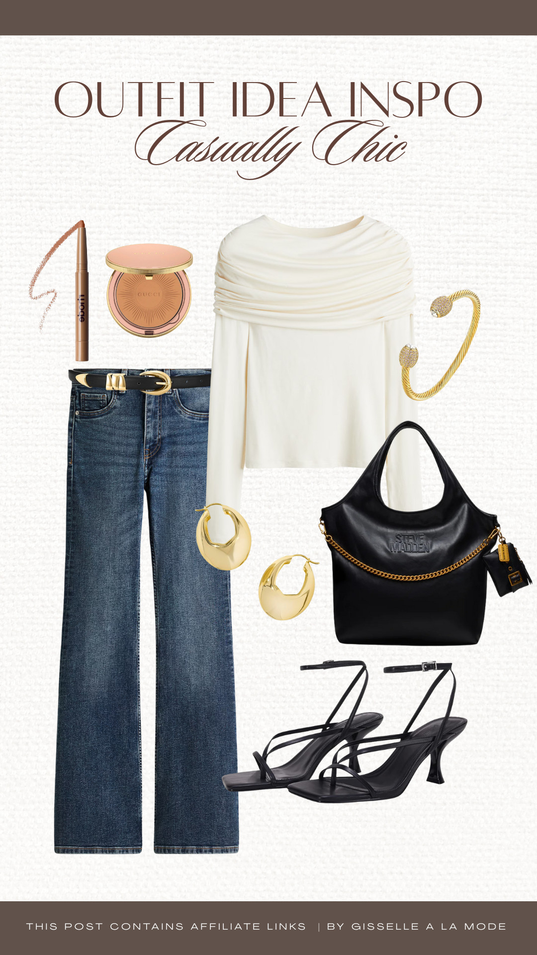 This draped white top paired with wide-leg jeans creates the perfect elevated casual look!  

 #LTKSeasonal #LTKStyleTip #LTKShoeCrush