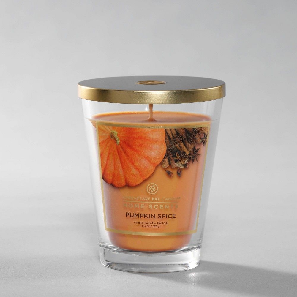 11.5oz Lidded Glass Jar Pumpkin Spice Candle - Home Scents By Chesapeake Bay Candle | Target