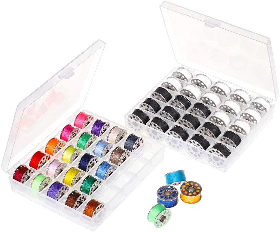 Sewing Thread Kit Bobbins and Sewing Thread with Bobbin Case Soft Measuring Tapes Assorted Colors... | Walmart (US)
