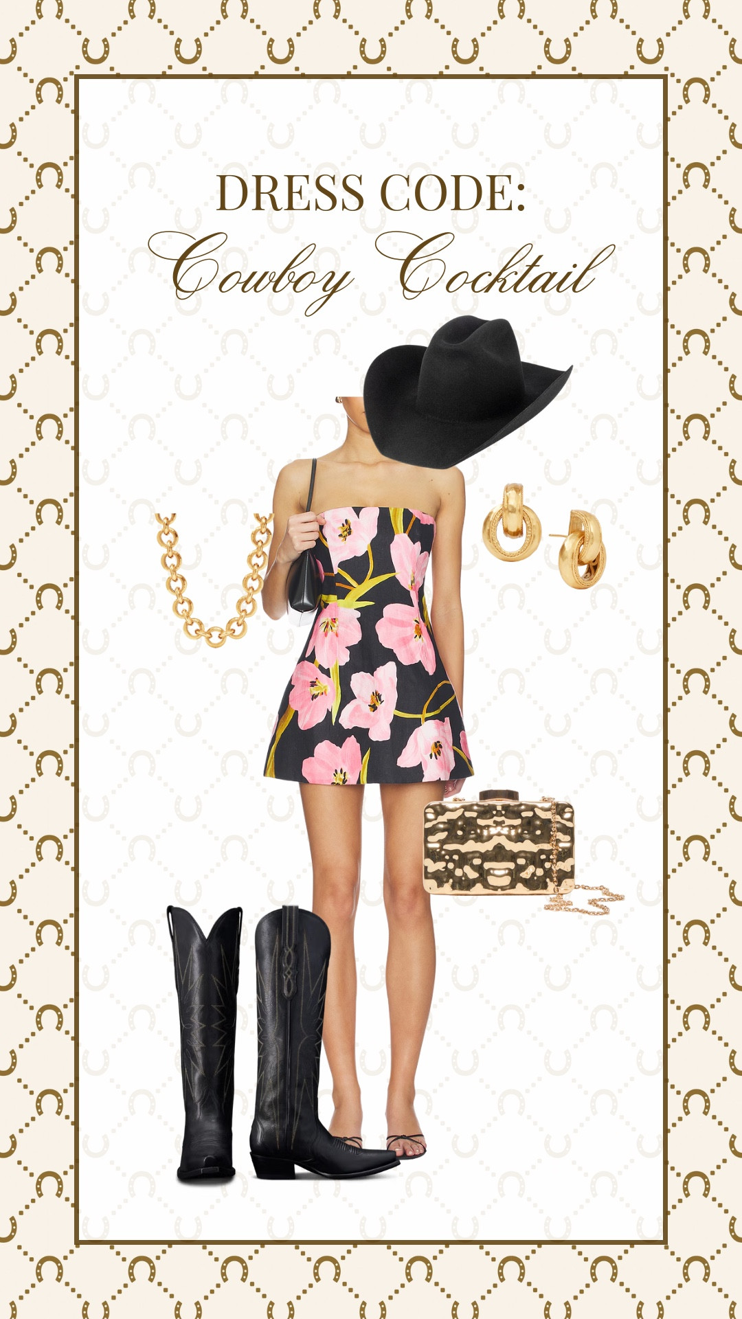 Cowboy cocktail outfit idea!

Western chic // country concert //