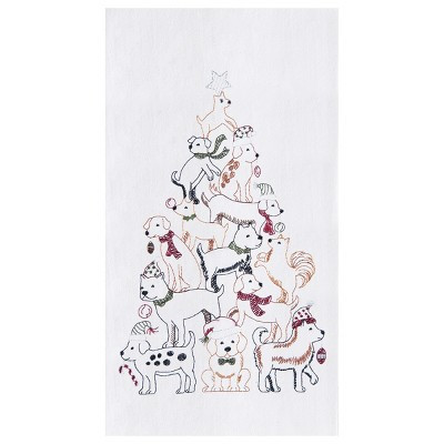C&F Home Puppy Christmas Tree Flour Sack Kitchen Towel | Target