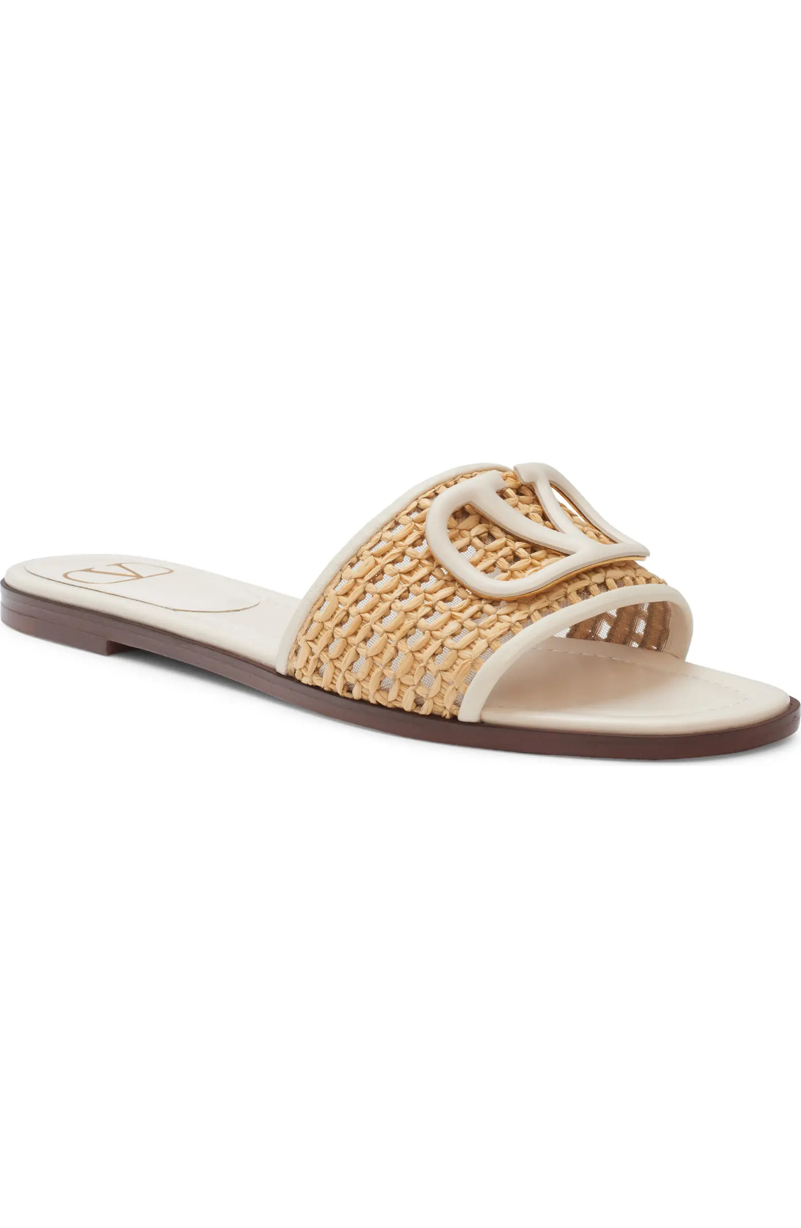VLOGO Raffia Slide Sandal (Women) | Nordstrom