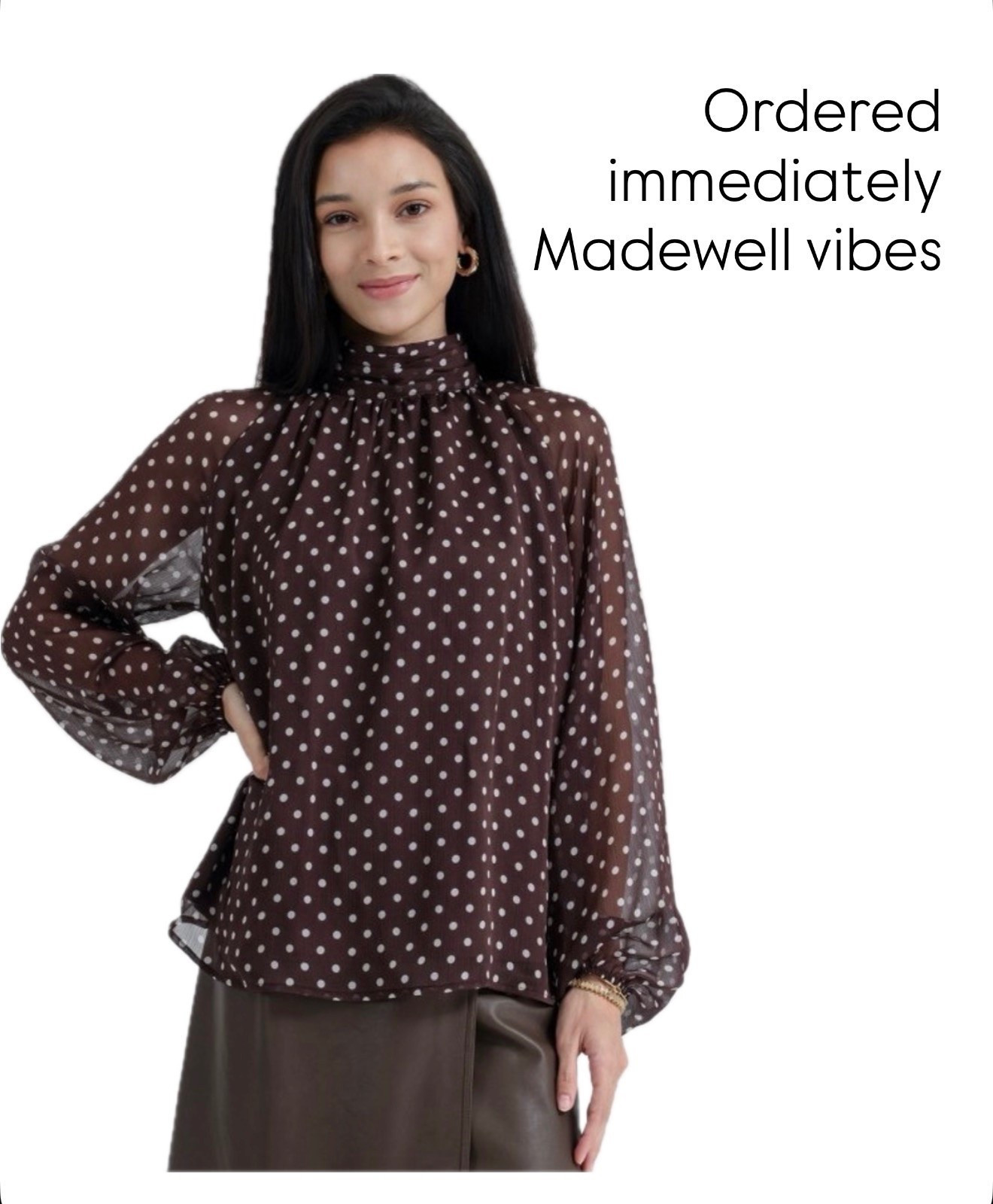 Polka dot blouse from Target.