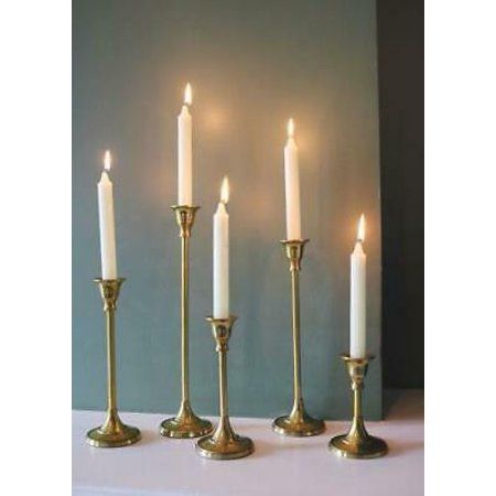 Set of 5 Aluminum Candlestick Holders in Gold - 5-13" Tall | Walmart (US)