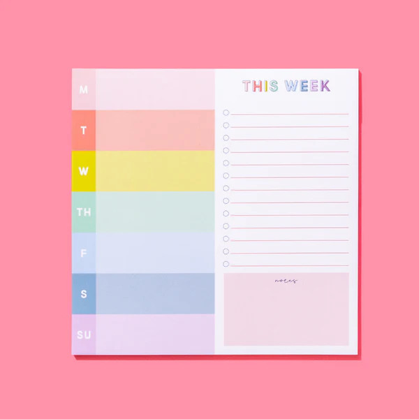 Spring Scallop Weekly Notepad | Joy Creative Shop