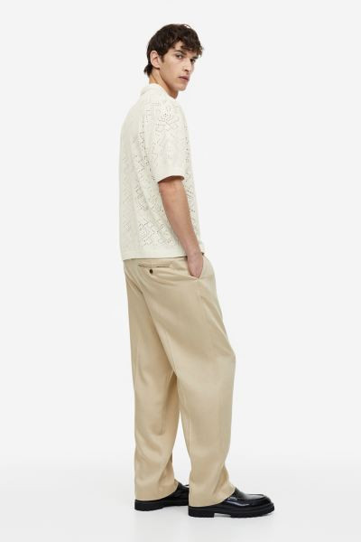 Relaxed Fit Crochet-look Polo Shirt | H&M (US + CA)