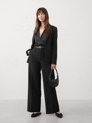 Wide-Leg High-Rise Sculpted Trouser | Banana Republic Factory