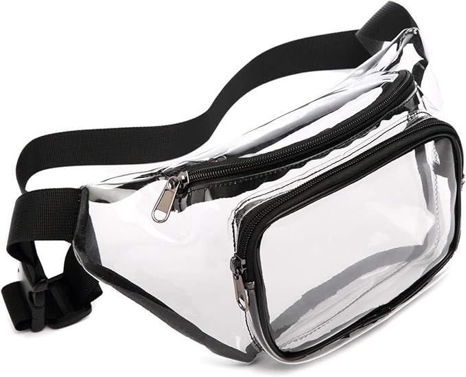 Clear Fanny Pack, Clear Bag Stadium Approved, Small Waterproof Fanny Waist Packs with Adjustable ... | Amazon (US)