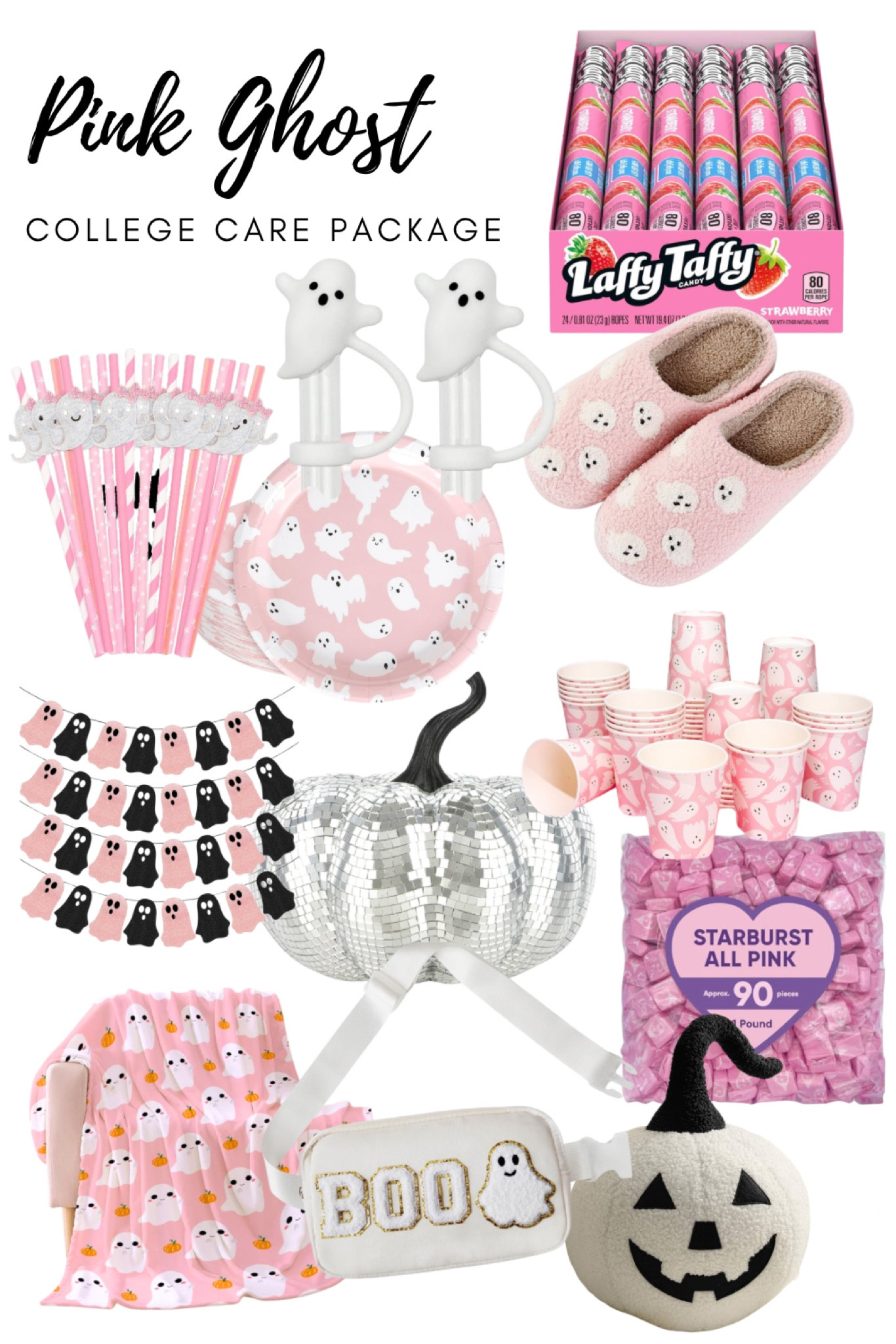 Pink ghost Halloween college care package 

#pinkghost #carepackage #collegelife 