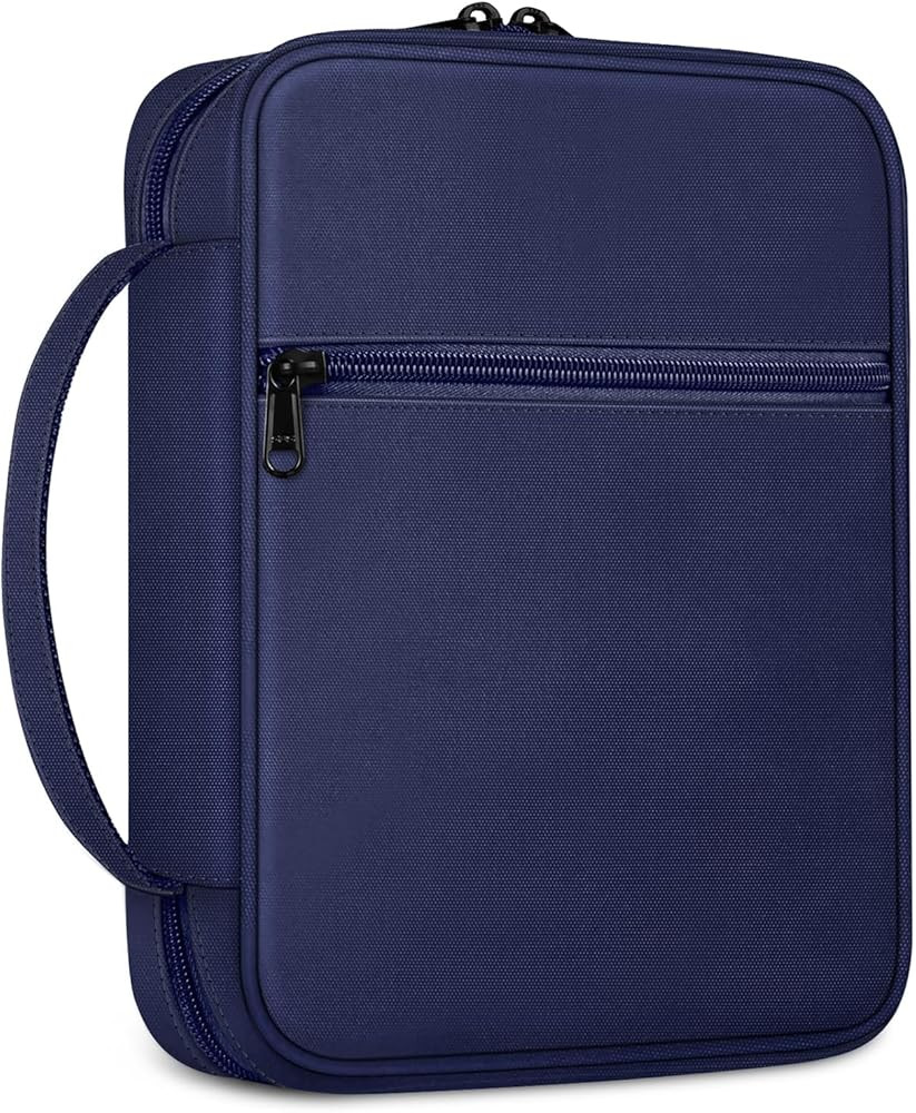 FINPAC Bible Cover, Carrying Book Case Church Bag Bible Protective with Handle and Zippered Pocke... | Amazon (US)