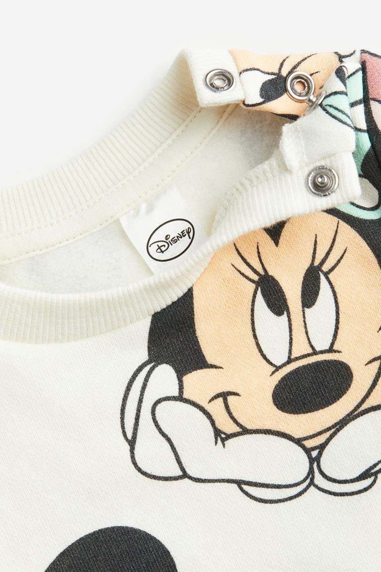 2-piece Sweatshirt Set - White/Minnie Mouse - Kids | H&M US | H&M (US + CA)