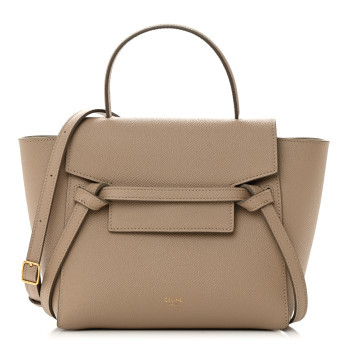 Grained Calfskin Nano Belt Bag Light Taupe | FASHIONPHILE (US)