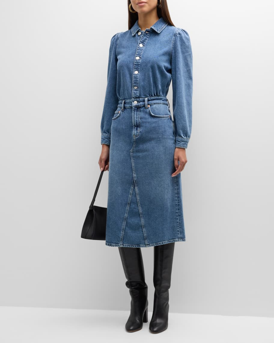 Rails Beverly Denim Midi Shirtdress | Neiman Marcus
