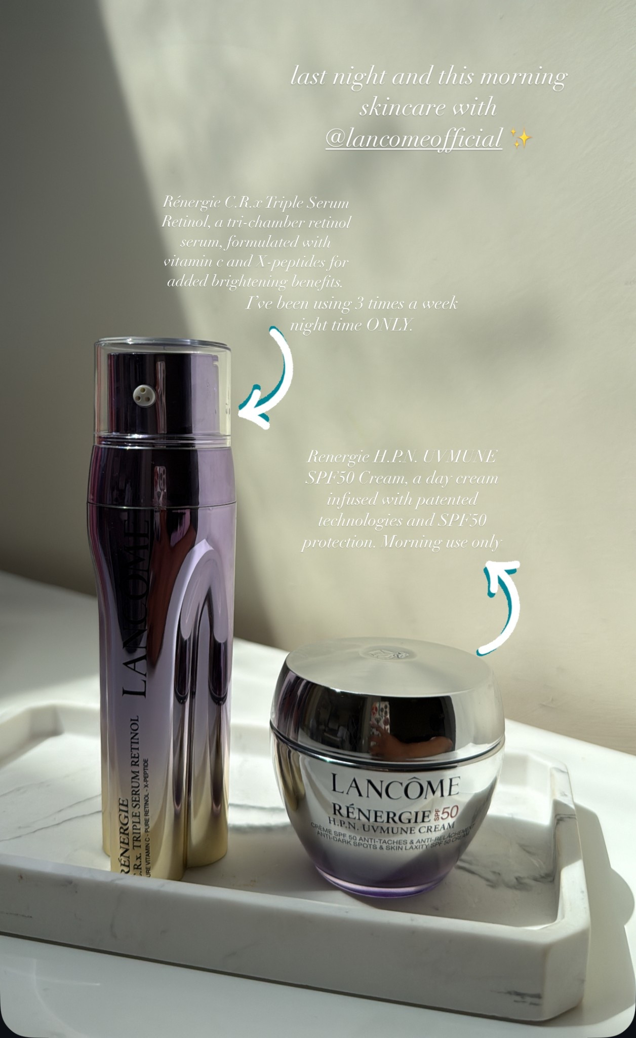night + morning routine with @lancome #lancomeskincare #skincare

#LTKbeauty #LTKsummer #LTKuk