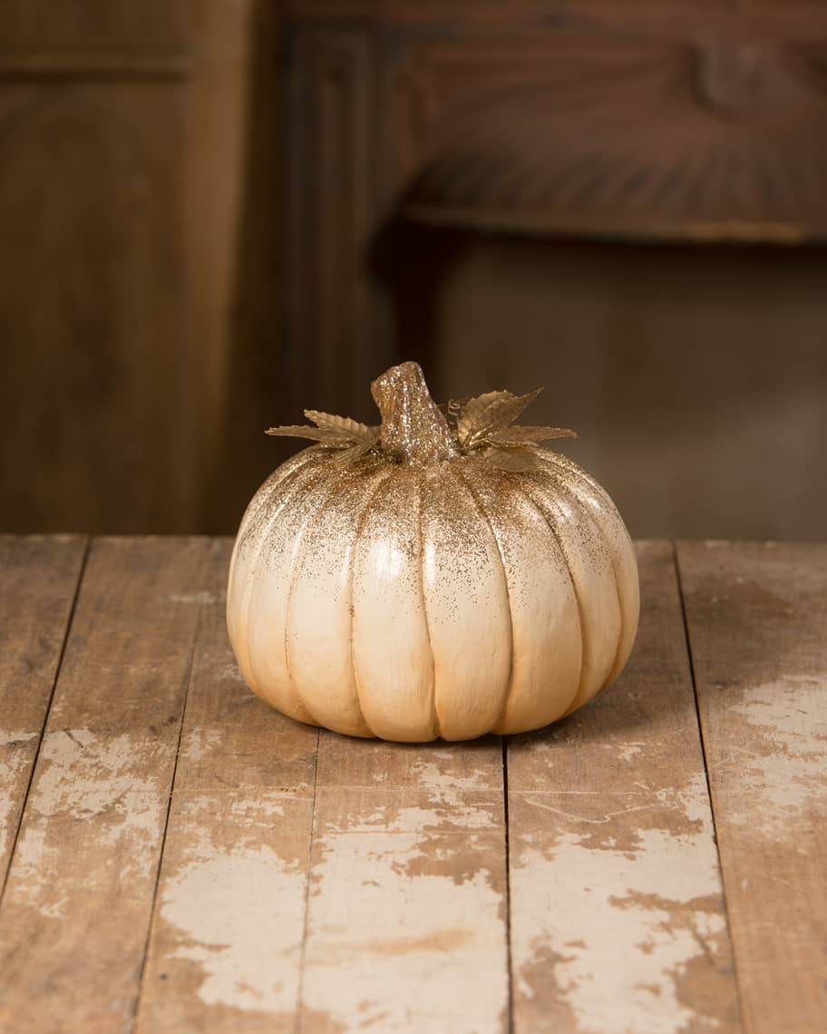 Bethany Lowe Traditional White Pumpkin | Neiman Marcus