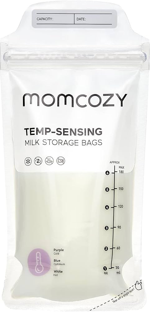 Momcozy Breastmilk Storing Bags, Temp-Sensing Discoloration Milk Storing Bags for Breastfeeding, ... | Amazon (US)