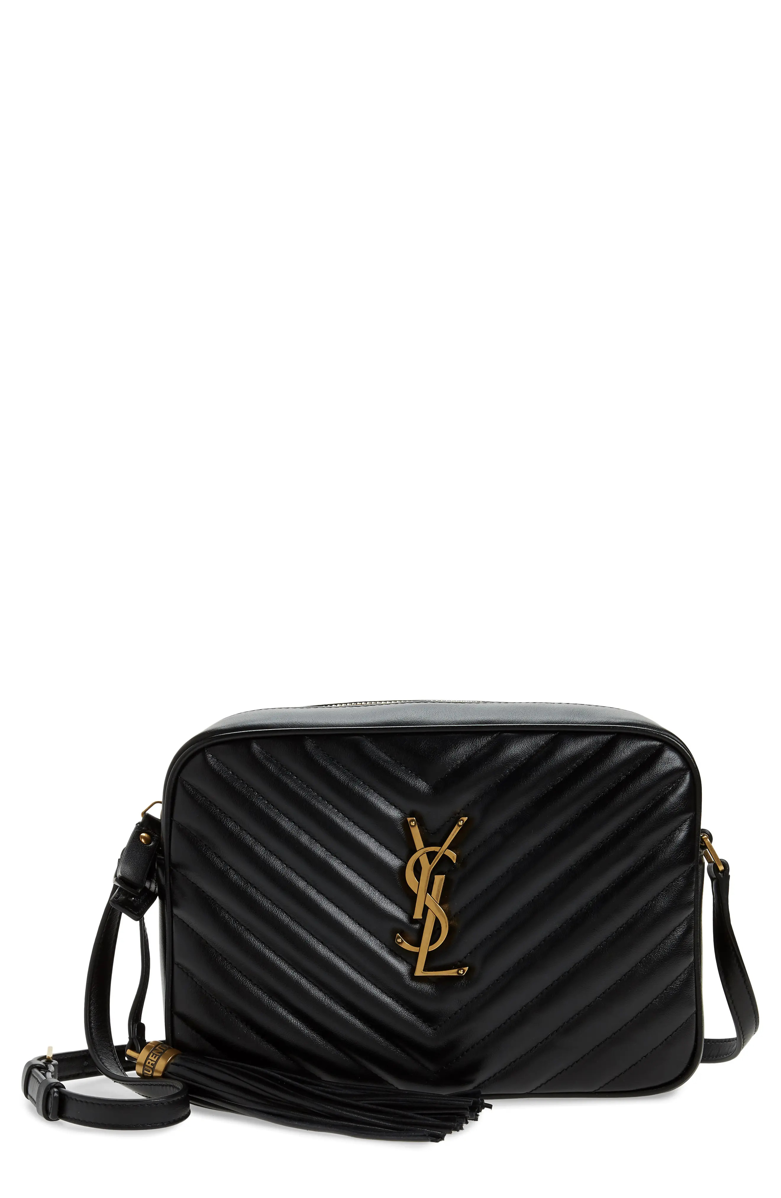 Saint Laurent Lou Matelasse Leather Camera Bag in Nero at Nordstrom | Nordstrom