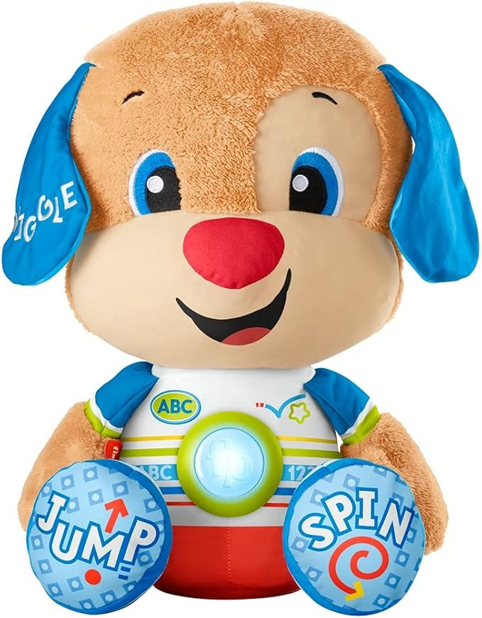 Fisher-Price Laugh & Learn So Big Puppy - UK English Edition, Large Musical Plush Toy with Learni... | Amazon (US)