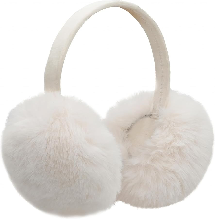 Onmygogo Plush Faux Fur Earmuff for Winter, Soft Warm and Foldable | Amazon (UK)