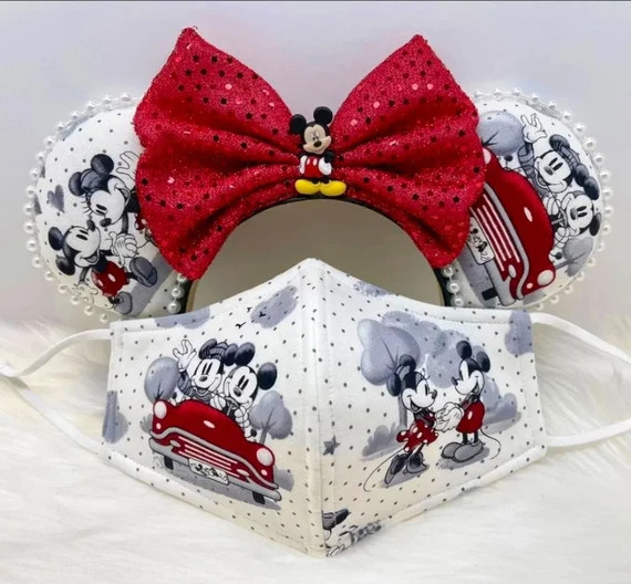 BEST SELLER Inspired Vintage Mickey Minnie Mouse in Love Ears | Etsy | Etsy (US)