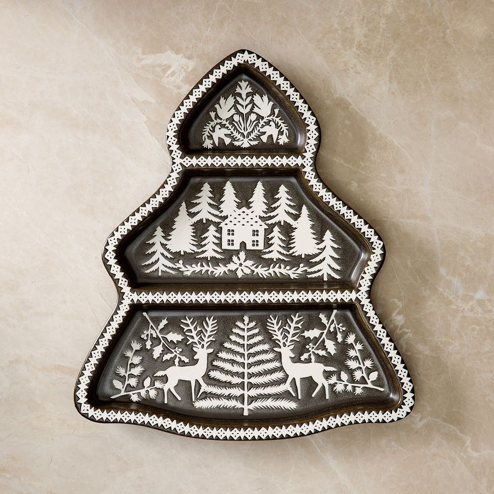 Fika Stoneware Divided Platter | West Elm (US)