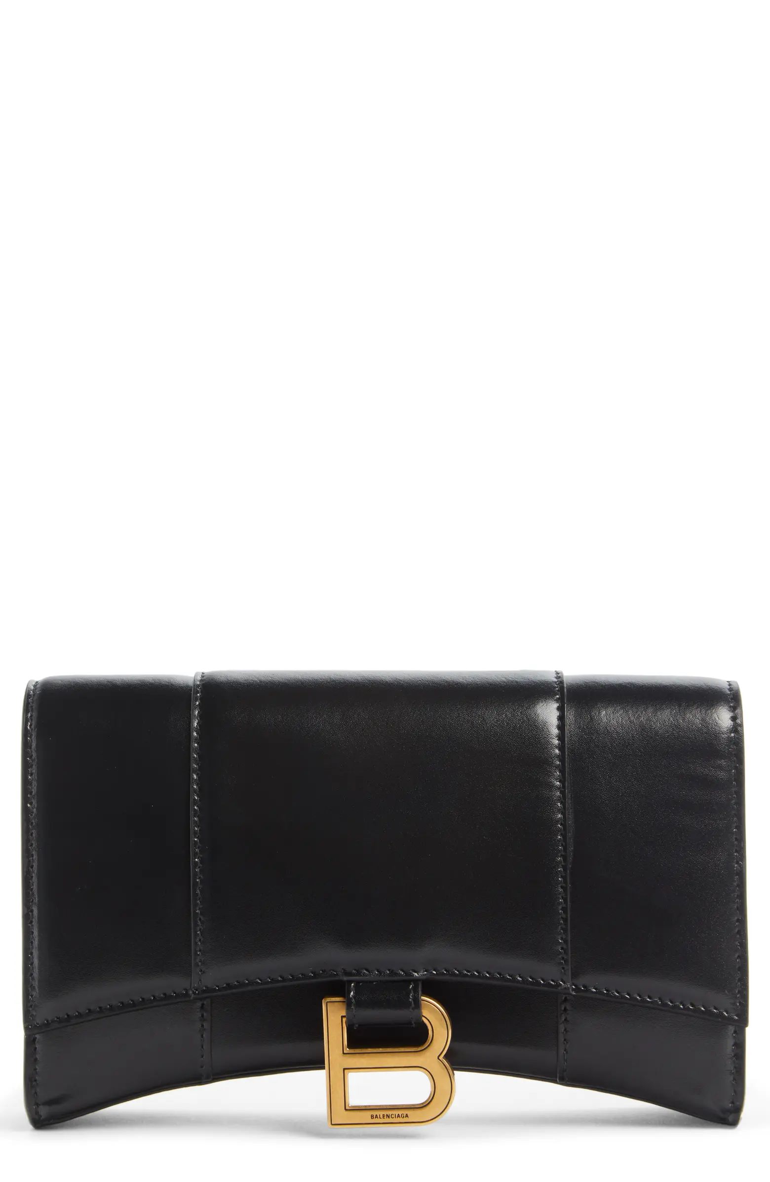 Hourglass Leather Wallet on a Chain | Nordstrom