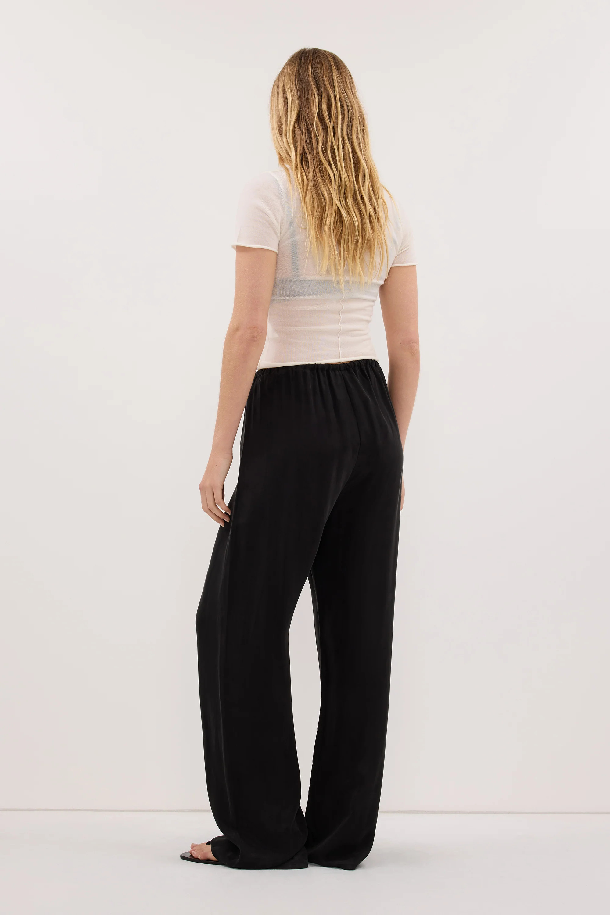 ADDIE BLACK CUPRO PANT | DISSH