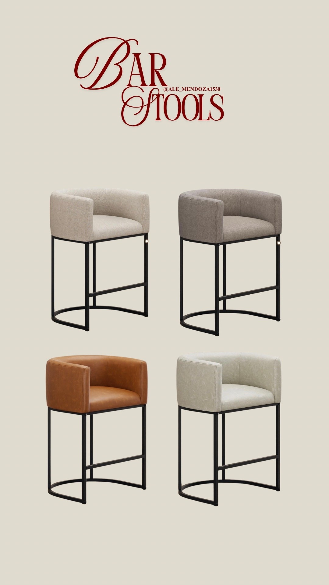 Luxury looking Bar stools but AMAZON 