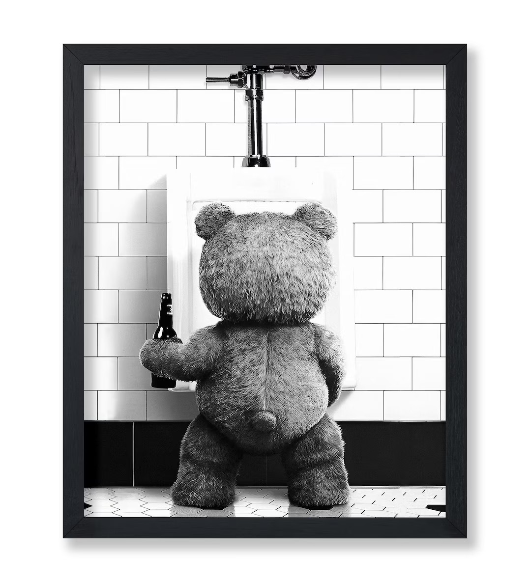 Poster Teddy Bear Black & White Unframed Wall Art for Home Decor - Aesthetic Room Decor - Etsy | Etsy (US)