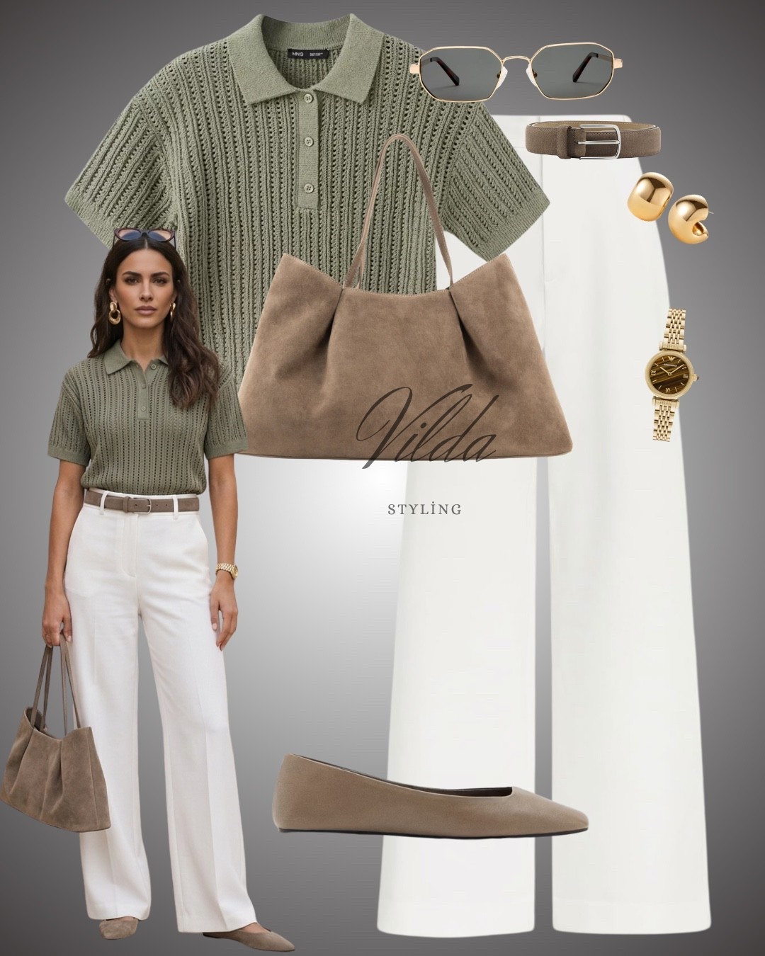 Mixing textures like crochet-knit and suede against smooth cotton trousers is the secret to making a simple outfit look expensive.
#QuietLuxury #OldMoneyAesthetic #SummerChic #StylingInspo #SageGreen #MinimalistFashion 

#LTKsummer #LTKworkwear #LTKspring