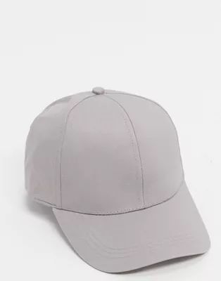 ASOS DESIGN baseball cap in grey | ASOS (Global)