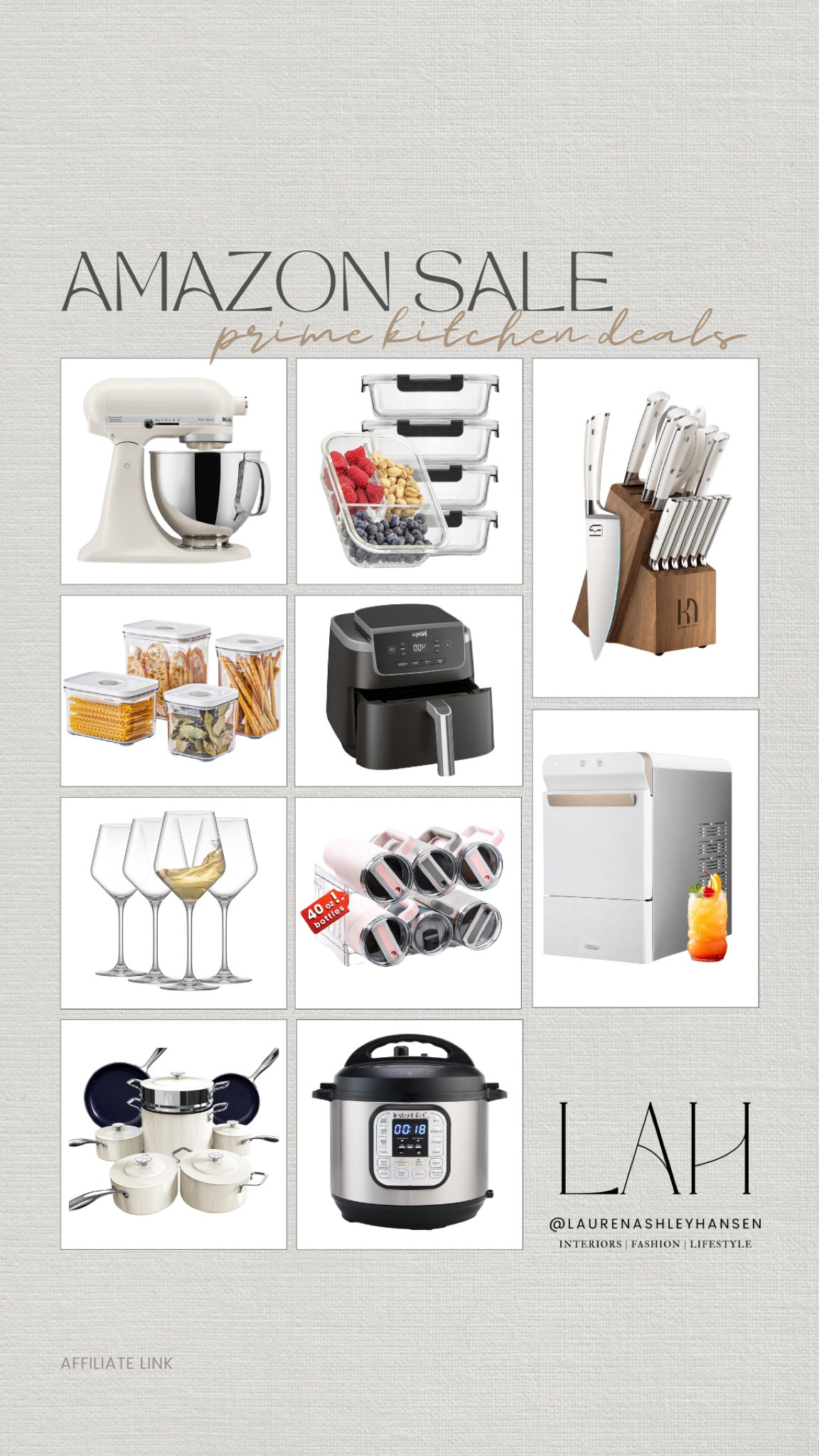 Kitchen prime deal days favorites! Kitchen aid mixer, wine glasses, pressure cooker, my favorite ice machine, air fryer, kitchen storage, and more! 

#LTKStyleTip #LTKHome #LTKSaleAlert