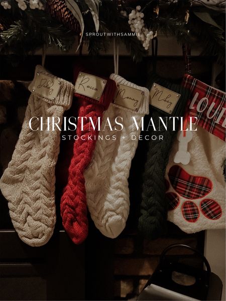 Christmas Stockings | Mantle | Holiday Decor | Pet + Baby First Christmas | Festive Garland 

#LTKSeasonal #LTKHoliday #LTKfamily