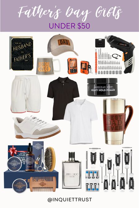 Check out these affordable father's day gifts under $50 including shirt, cologne, grooming kit and more!

#mensgiftideas #giftguide #fathersdaypick #mensfashion

#LTKunder50 #LTKFind #LTKGiftGuide