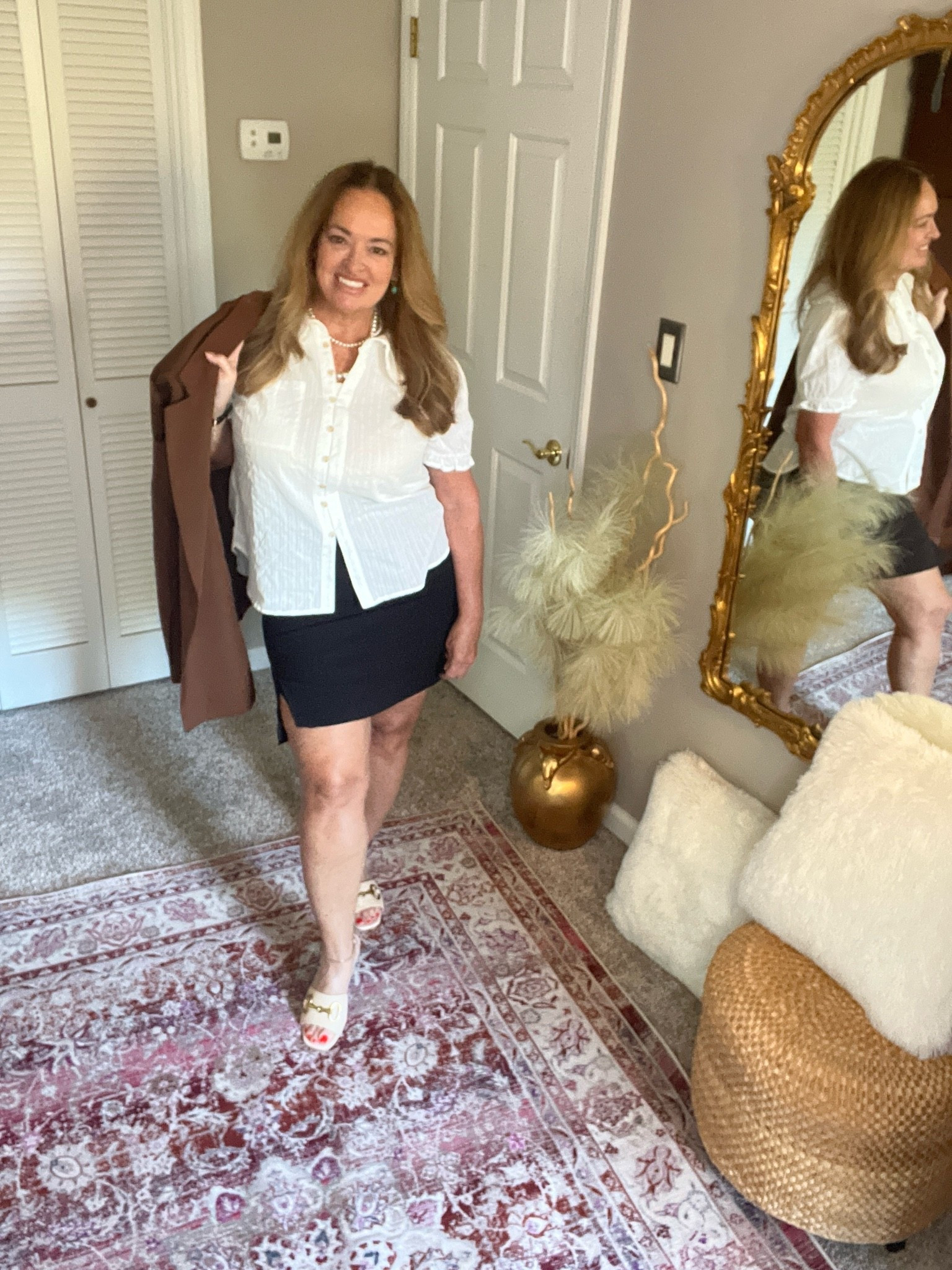 Classic peter pan eyelet blouse.

#LTKdayinmylife #LTKSeasonal #LTKOver40