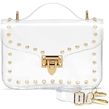 COROMAY Clear Purse for Women, Clear Crossbody Bag Stadium Approved, Clear Handbag Clear Clutch Purs | Amazon (US)