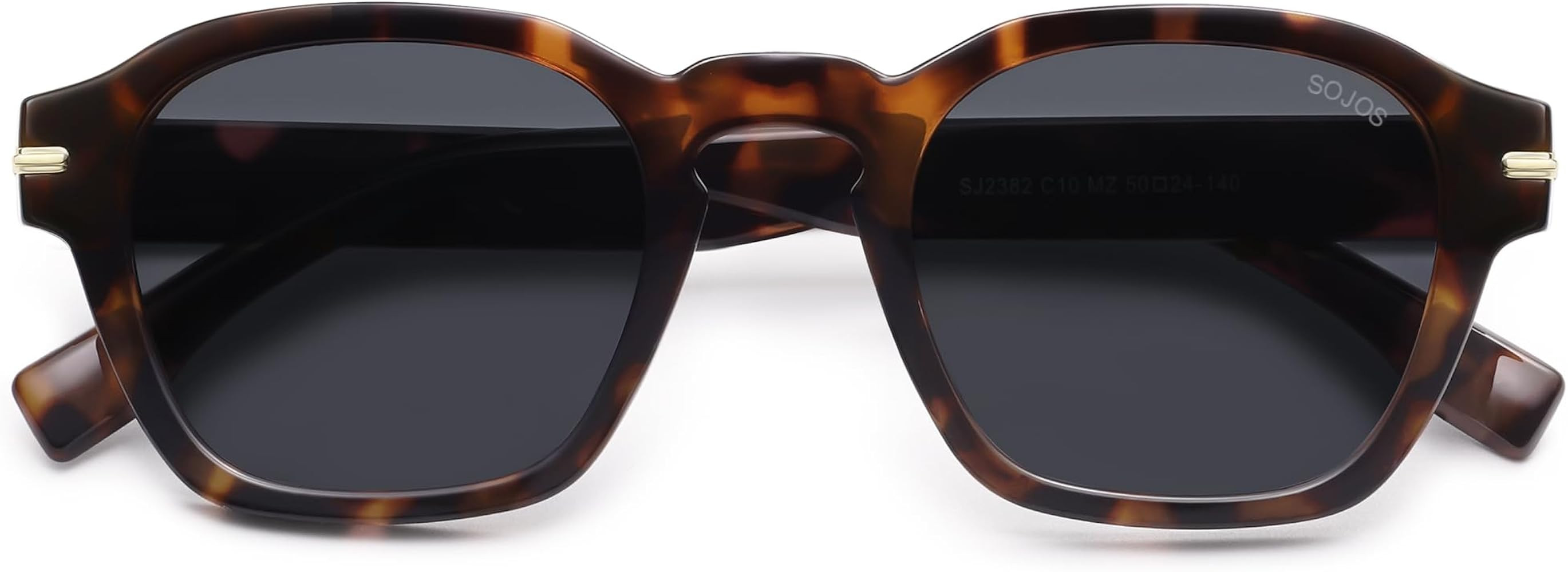 SOJOS Vintage Retro Square Polarized Sunglasses Men Standard Fit Trendy Womens Sun Glasses SJ2382 | Amazon (US)