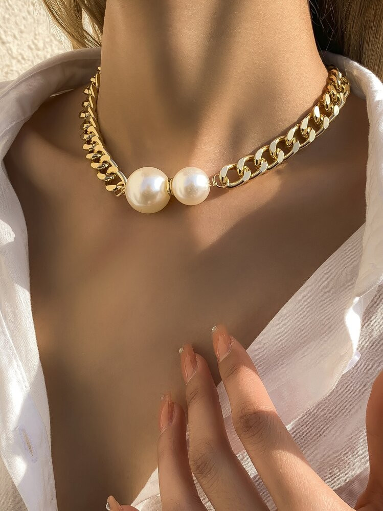 Faux Pearl Decor Necklace | SHEIN