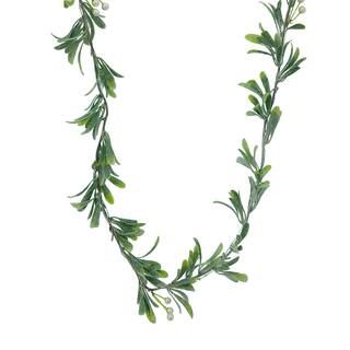 5ft. Pre-Lit LED White Berry Leaf Garland by Ashland® | Michaels Stores
