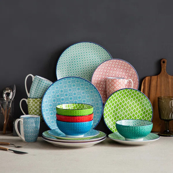 Jabary Oriental 16 Piece Dinnerware Set, Service for 4 | Wayfair North America