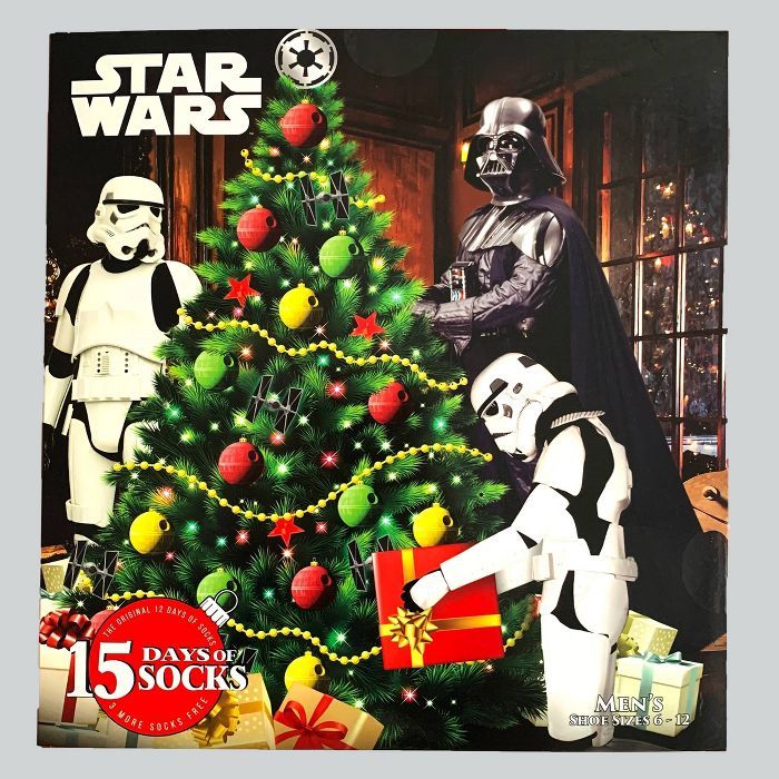 Men's Star Wars 15 Days of Socks Advent Calendar 15pk - 6-12 | Target