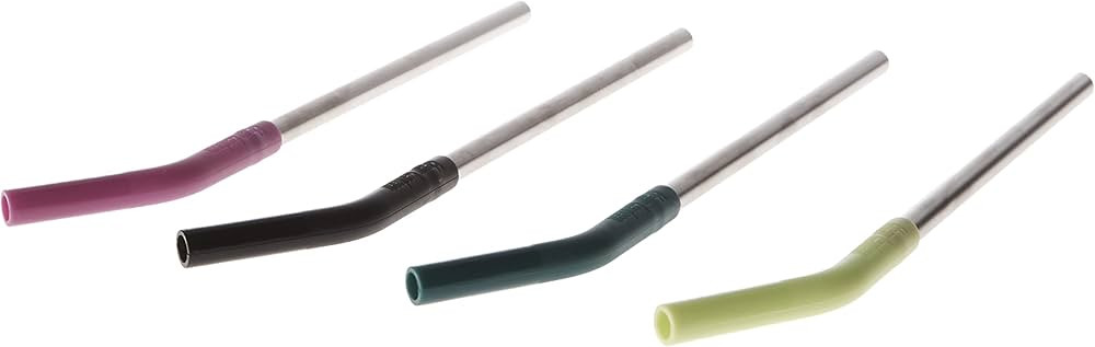 Klean Kanteen Straw 4-pack, Stainless Steel with Safe, Removable Silicone Tips - 8mm Diameter - M... | Amazon (US)