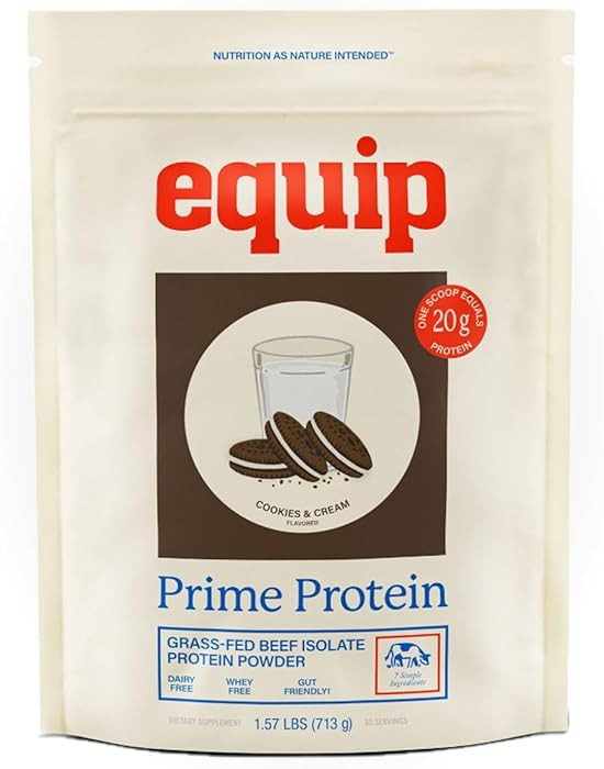 Equip Foods Prime Protein Powder | Clean, Grass Fed Beef Protein Powder for Women & Men | Beef Pr... | Amazon (US)